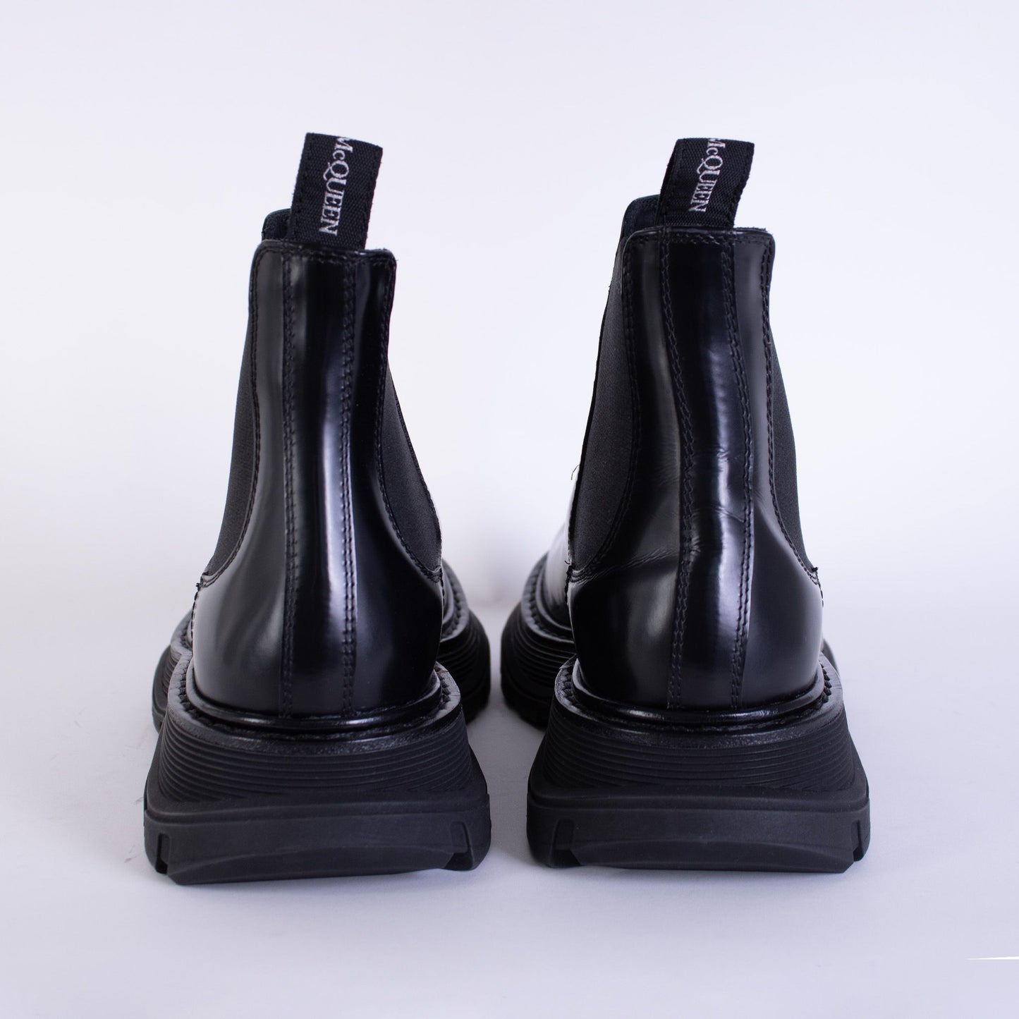 Schwarze Chelsea-Stiefel aus Leder