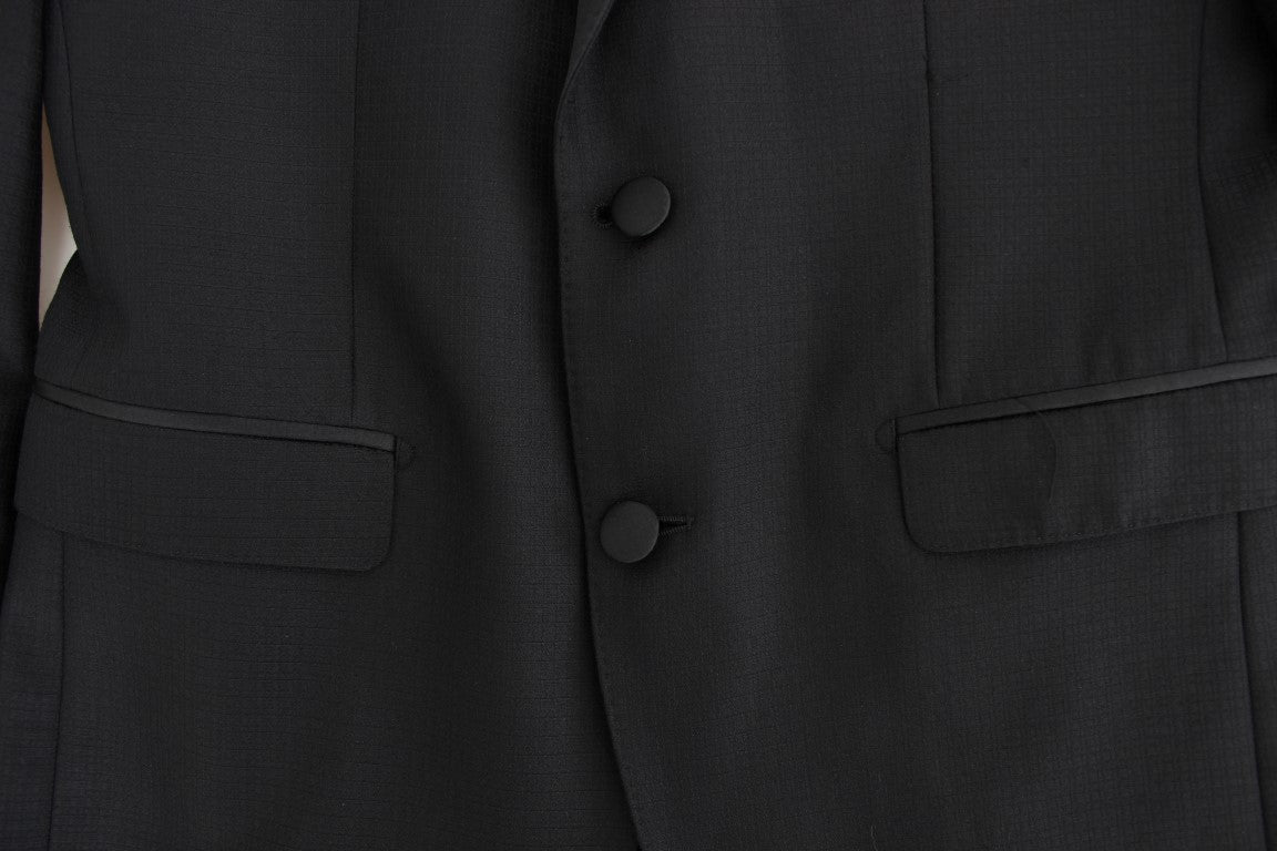 SICILIA Blazer aus schwarzer Wollseide