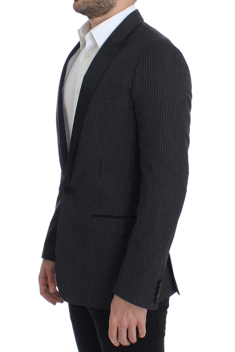 Schwarzer schmaler MARTINI Blazer aus Wolle
