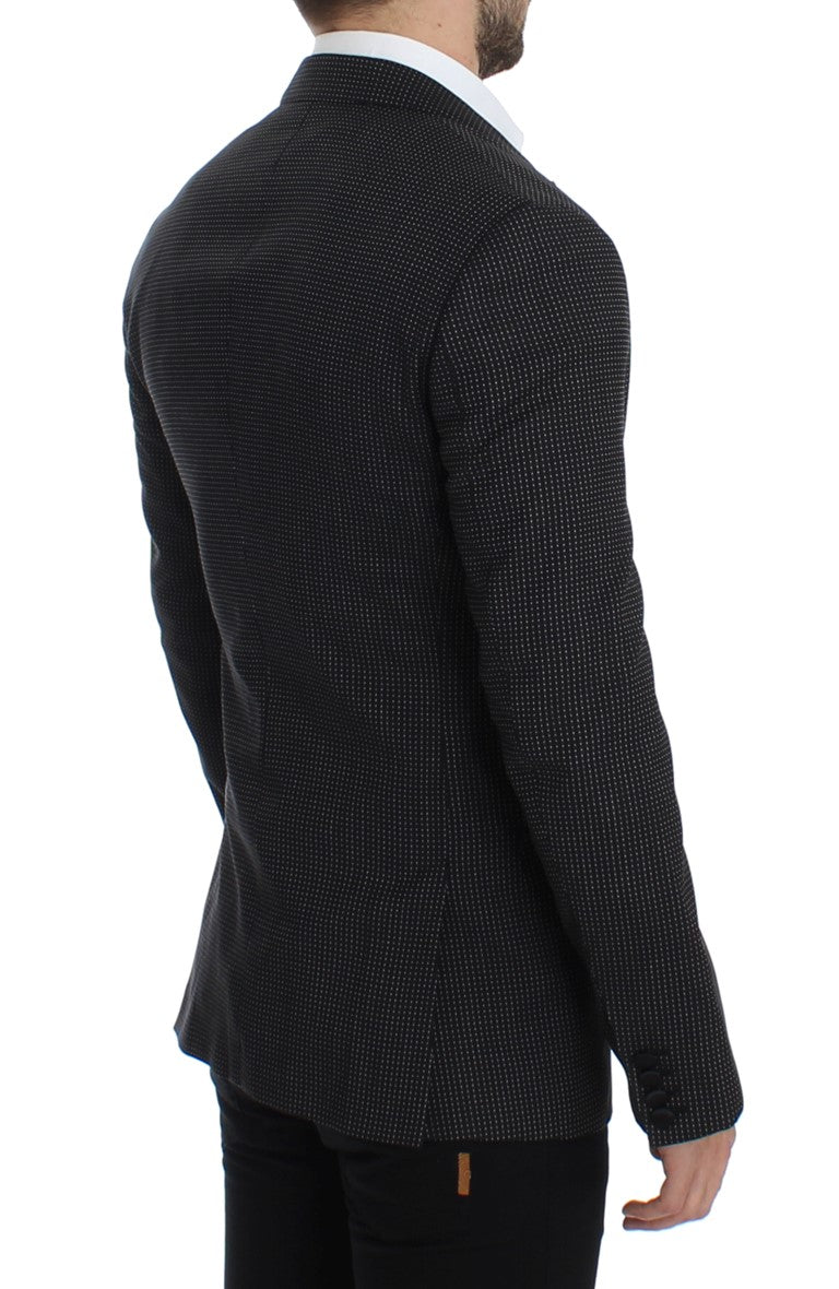 Schwarzer schmaler MARTINI Blazer aus Wolle