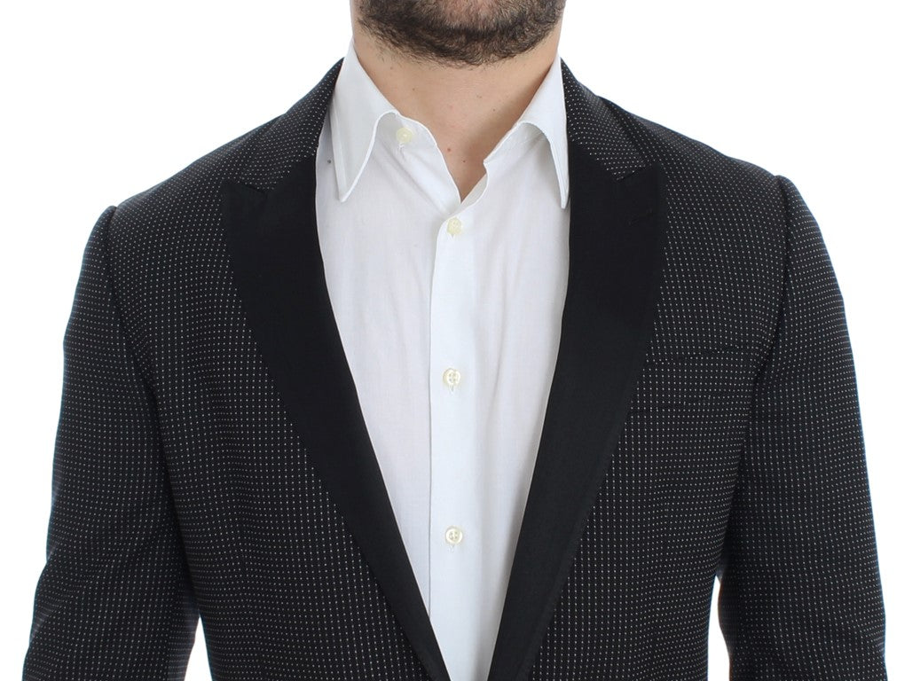 Schwarzer schmaler MARTINI Blazer aus Wolle