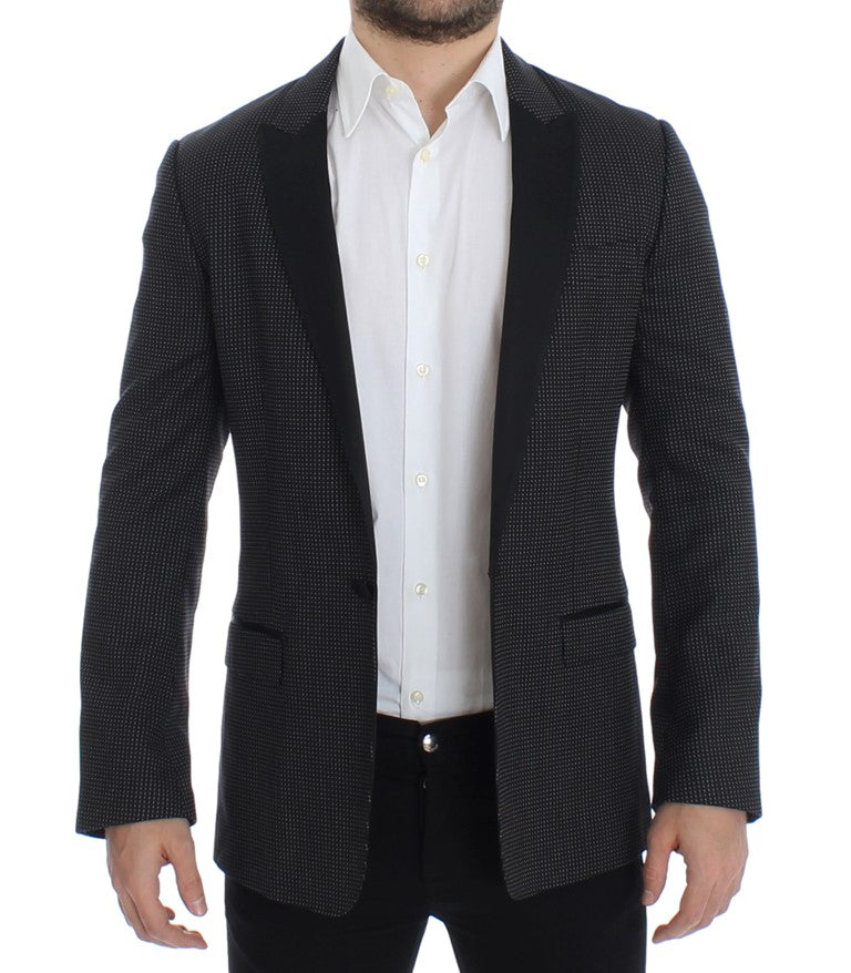 Schwarzer schmaler MARTINI Blazer aus Wolle