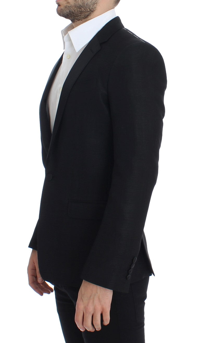 Schmaler schwarzer Wollblazer von MARTINI