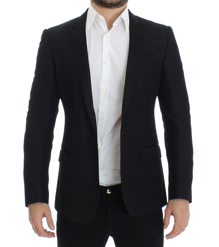 Schmaler schwarzer Wollblazer von MARTINI
