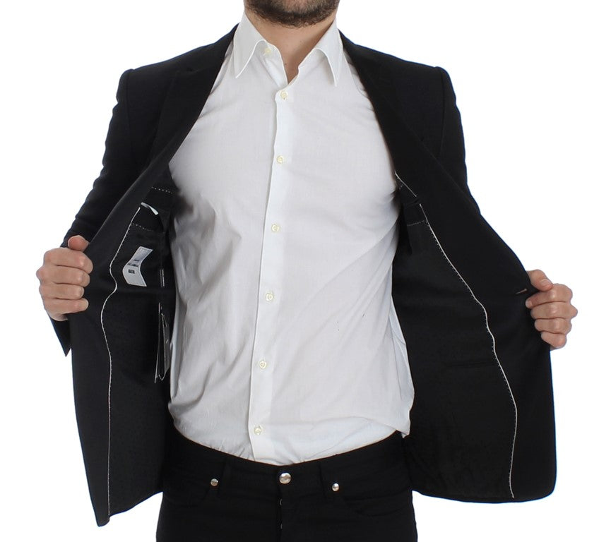 Schmaler schwarzer Wollblazer von MARTINI