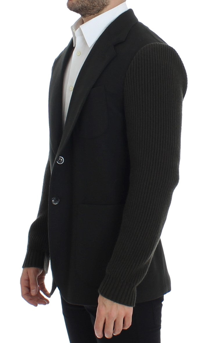 Grüner Kaschmir-Blazer mit zwei Knöpfen