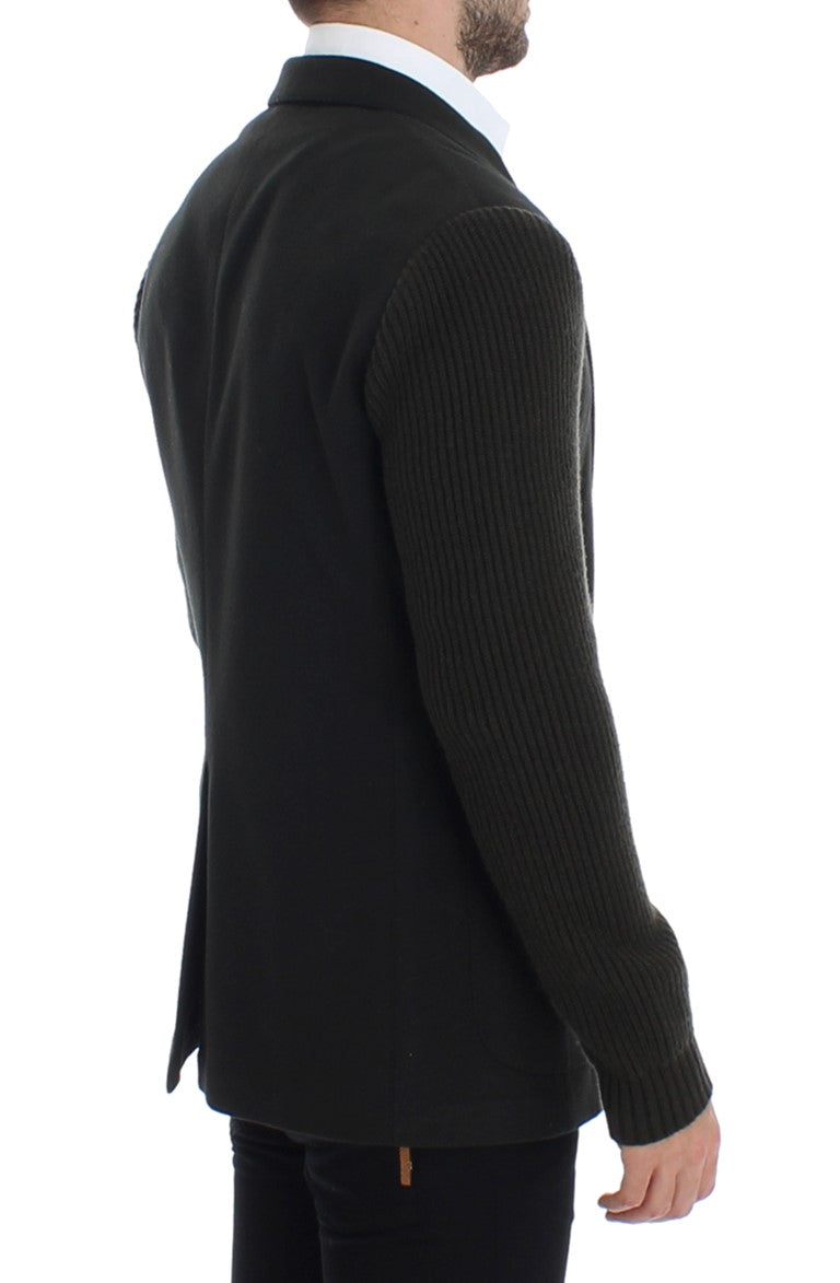 Grüner Kaschmir-Blazer mit zwei Knöpfen