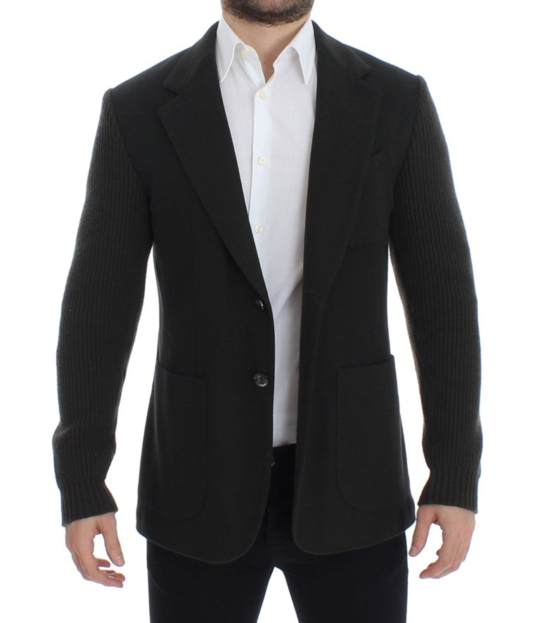 Grüner Kaschmir-Blazer mit zwei Knöpfen