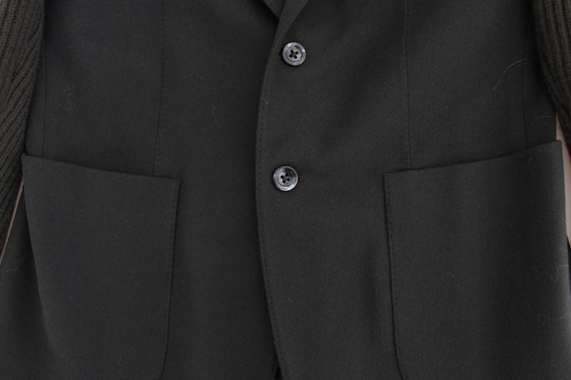 Grüner Kaschmir-Blazer mit zwei Knöpfen