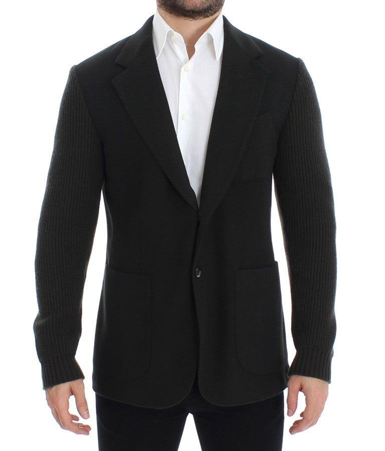 Grüner Kaschmir-Blazer mit zwei Knöpfen