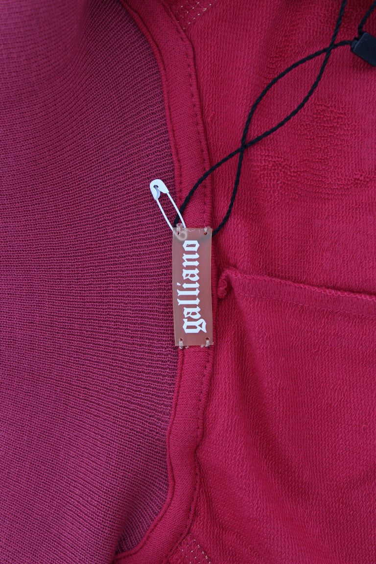 Rosa Mock Zip Strickjacke Sweatshirt Pullover