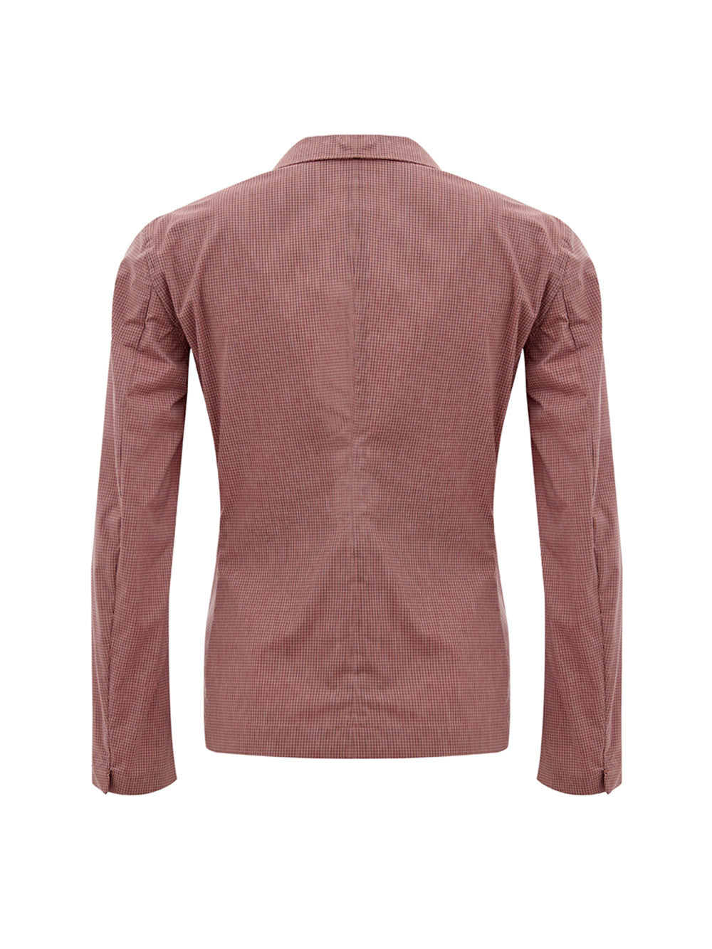 Rosa Micro Check Jacke mit zwei Knöpfen