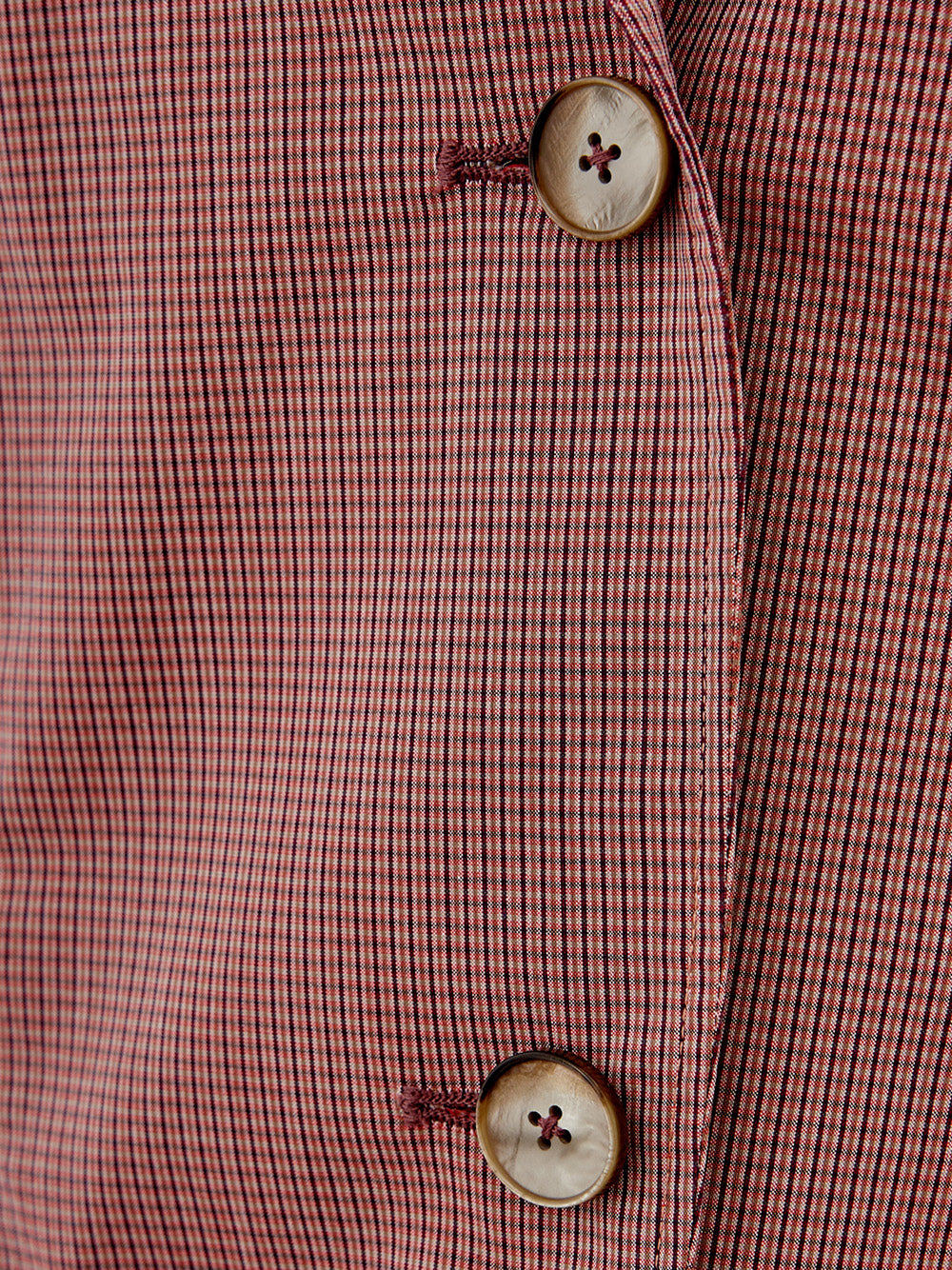 Rosa Micro Check Jacke mit zwei Knöpfen