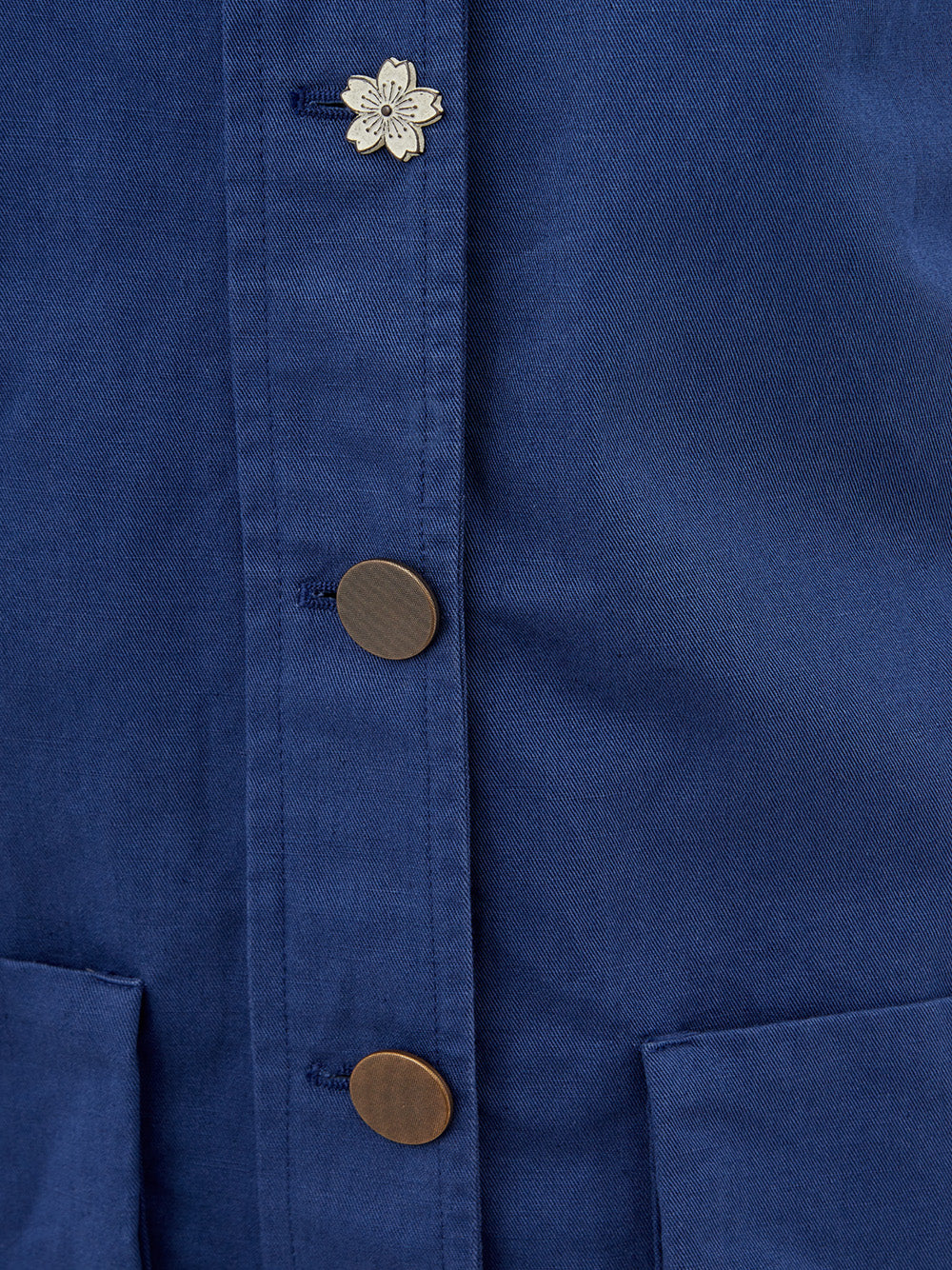 Blaue Baumwolljacke 'Hemd' Style