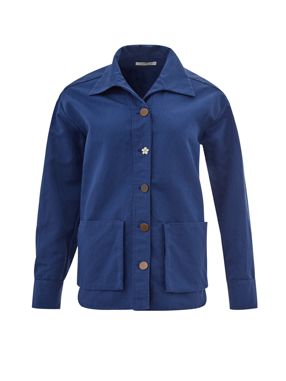 Blaue Baumwolljacke 'Hemd' Style