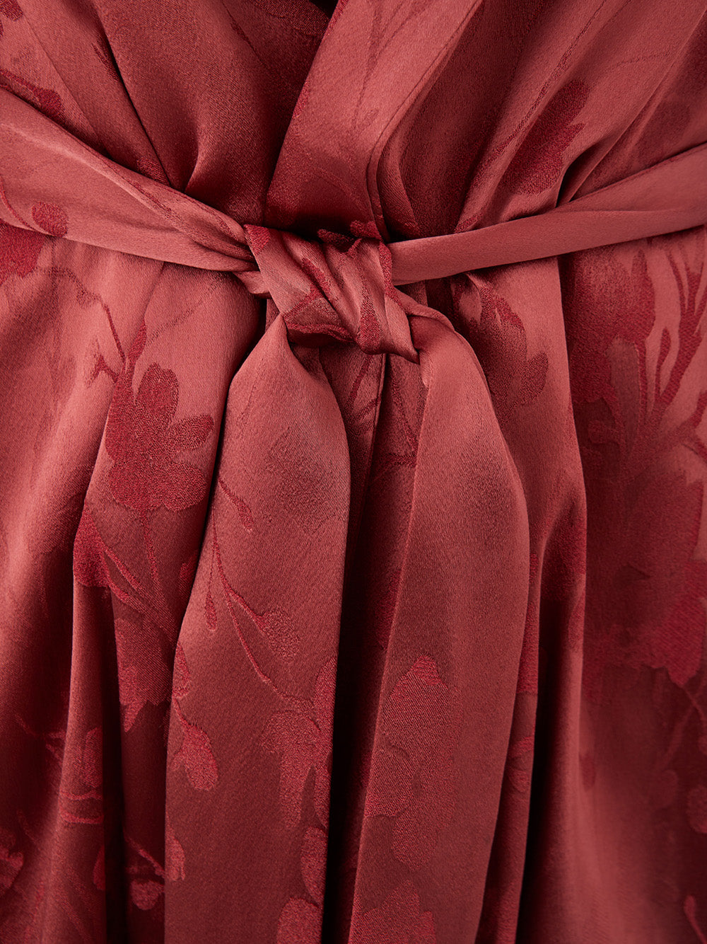 Roter Allover bedruckter Mantel Trenchcoat