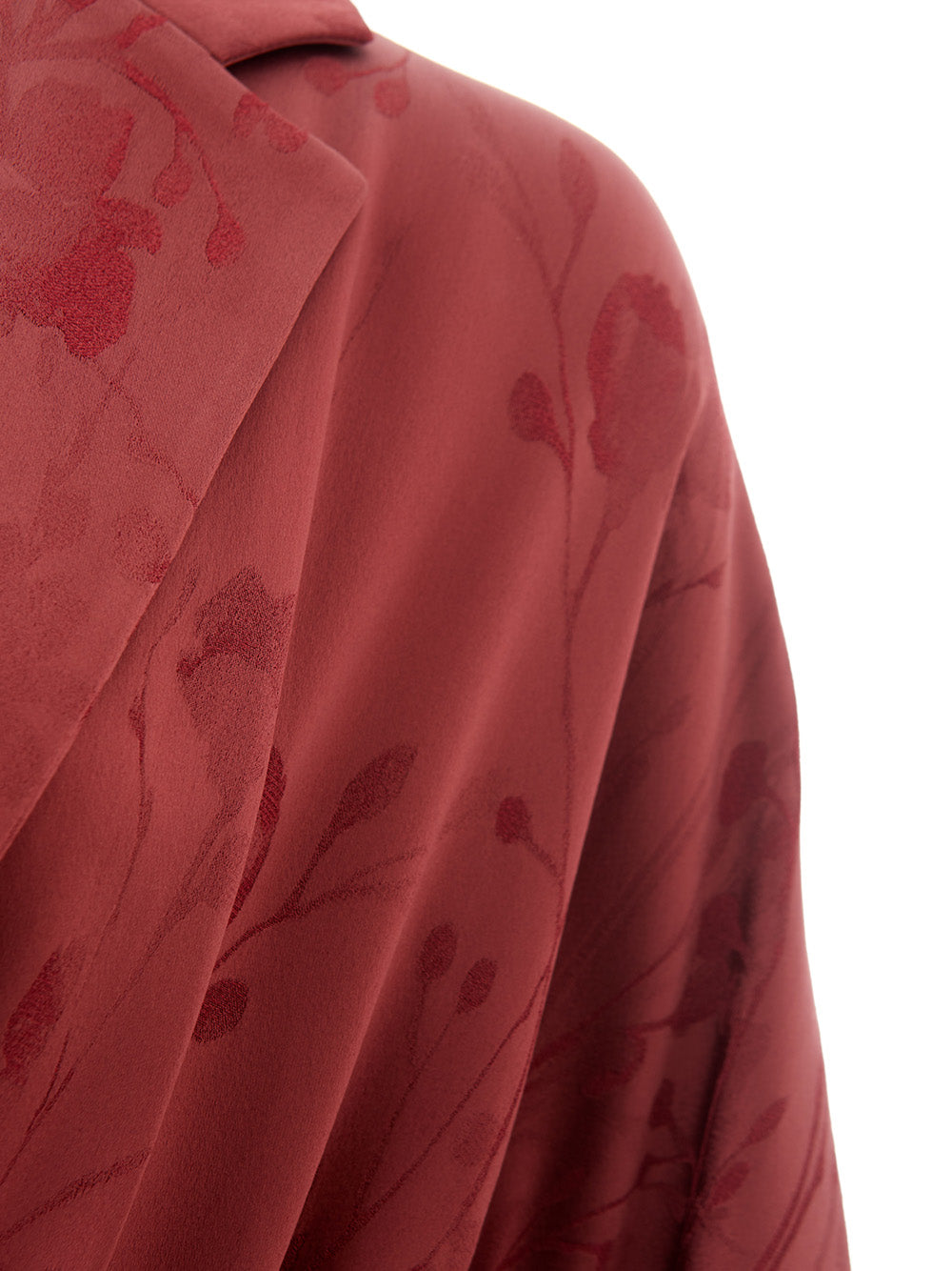 Roter Allover bedruckter Mantel Trenchcoat