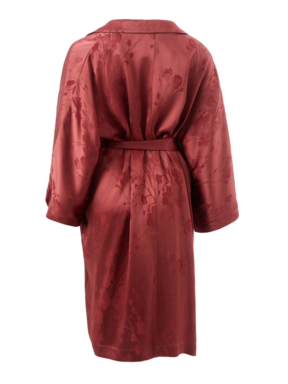 Roter Allover bedruckter Mantel Trenchcoat