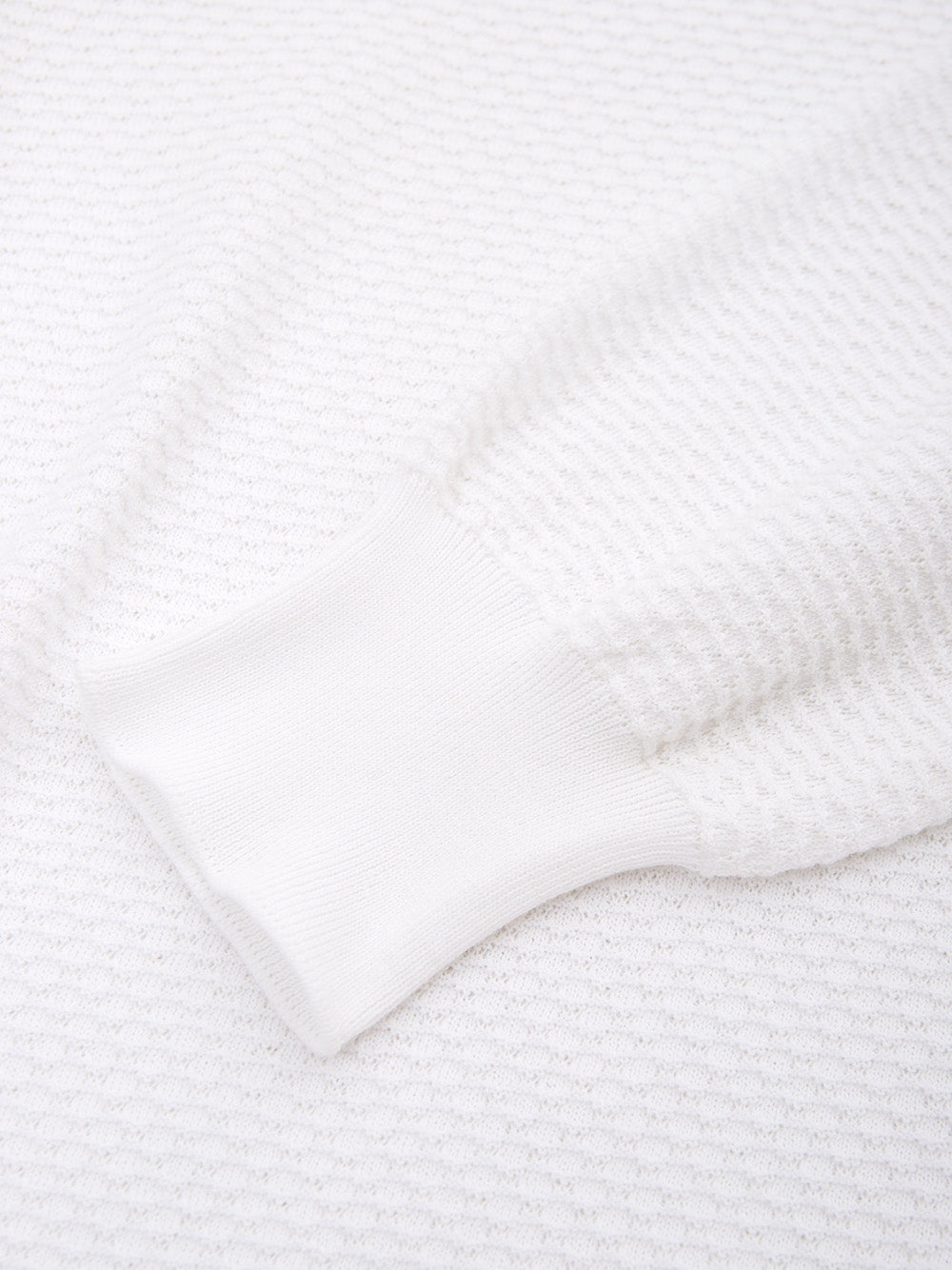 Weißer Baumwollpullover Strickwaren