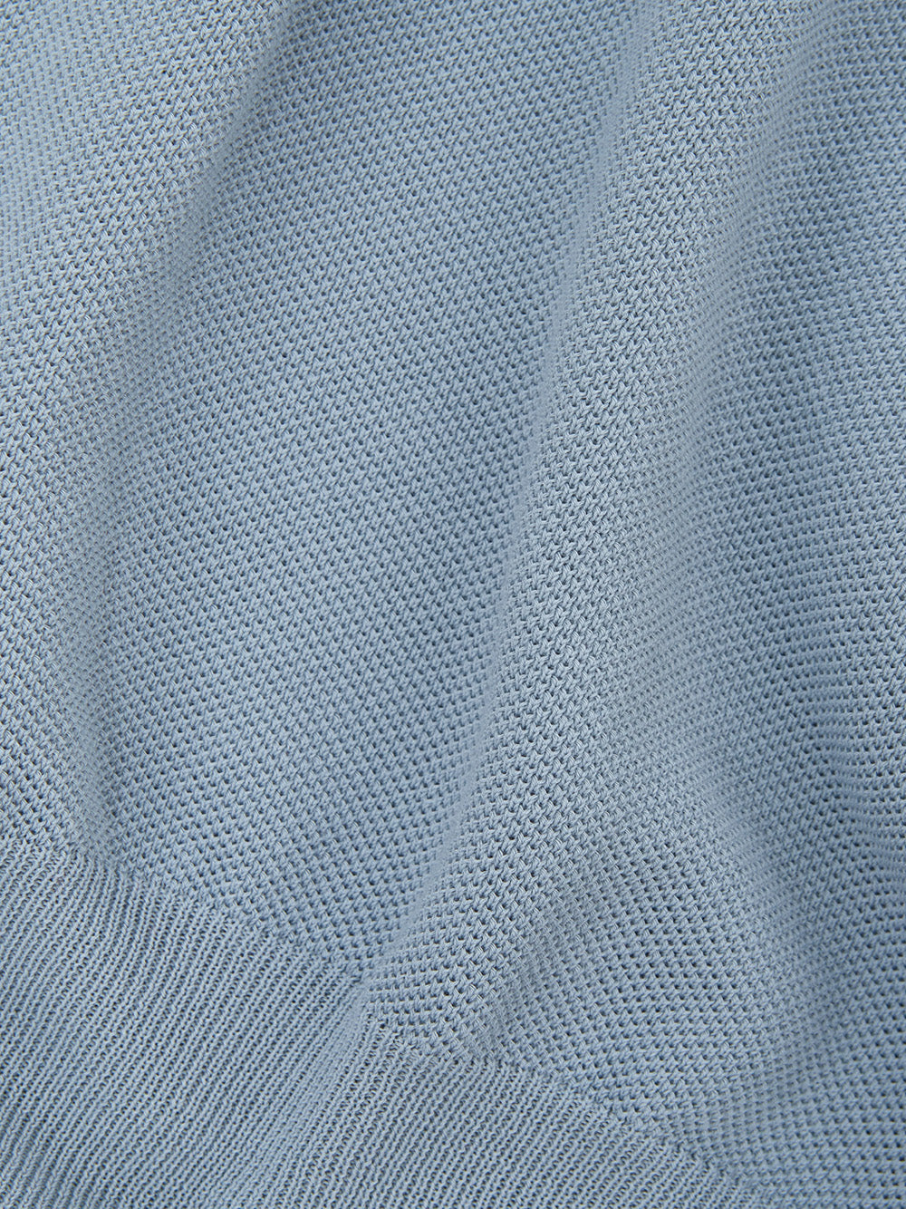 Hellblauer Baumwollpullover Strick-Effekt