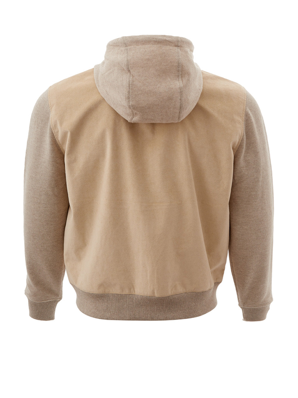 Alcantara-Pullover mit Kapuze und Reißverschluss