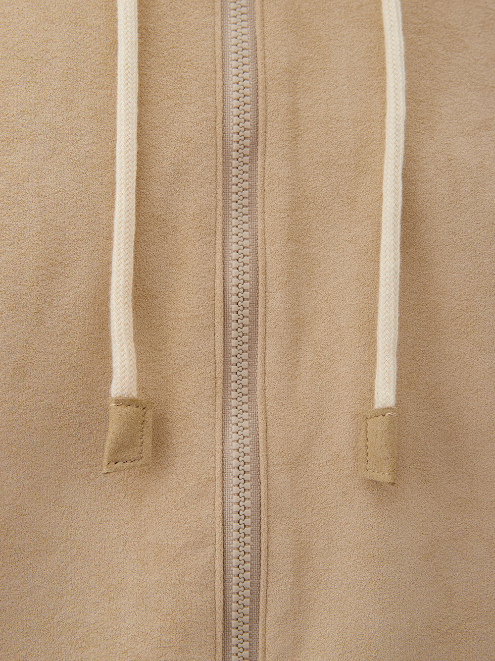 Alcantara-Pullover mit Kapuze und Reißverschluss
