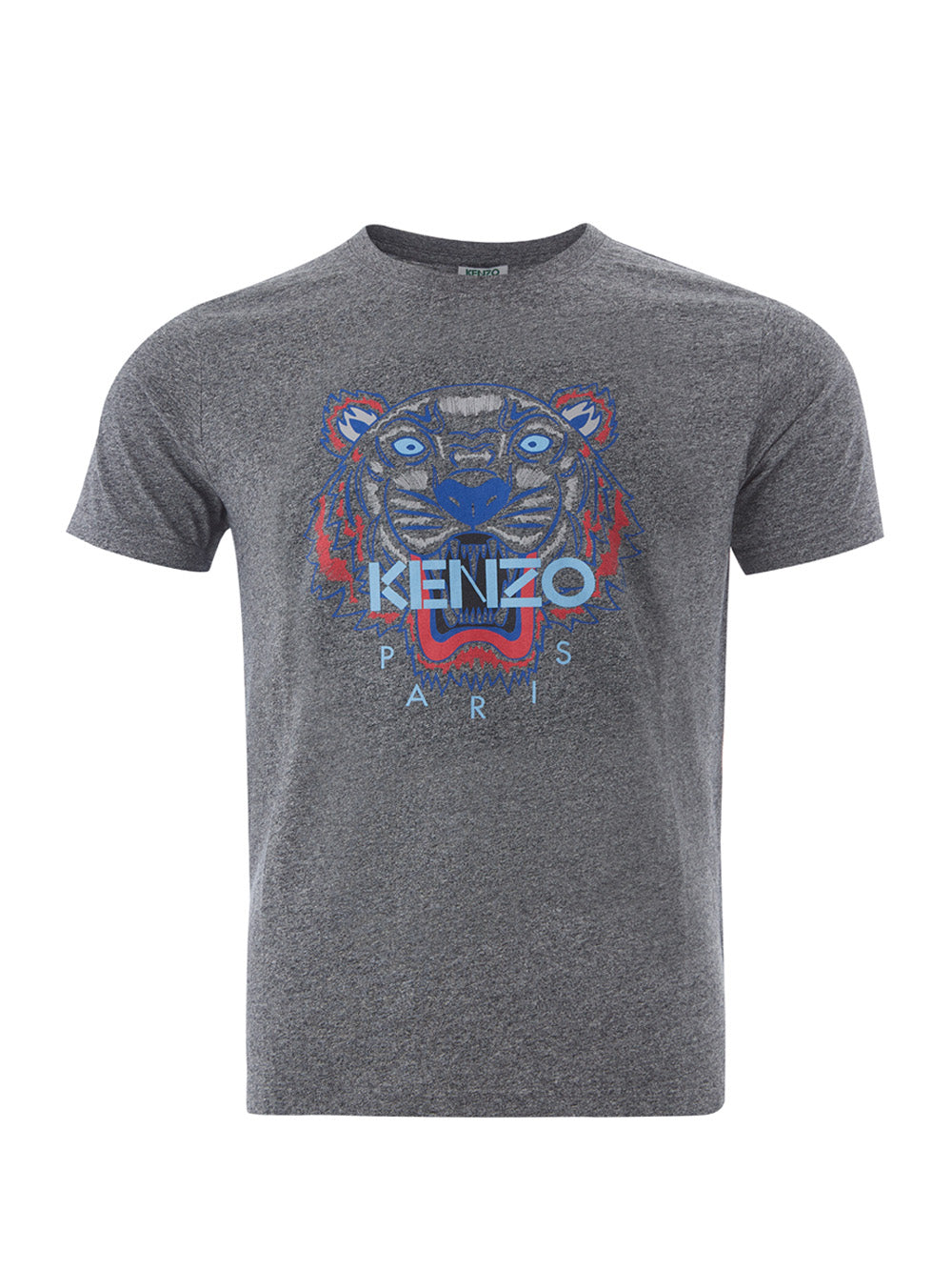 Rey Baumwoll-T-Shirt mit Tiger-Print und blauem Logo