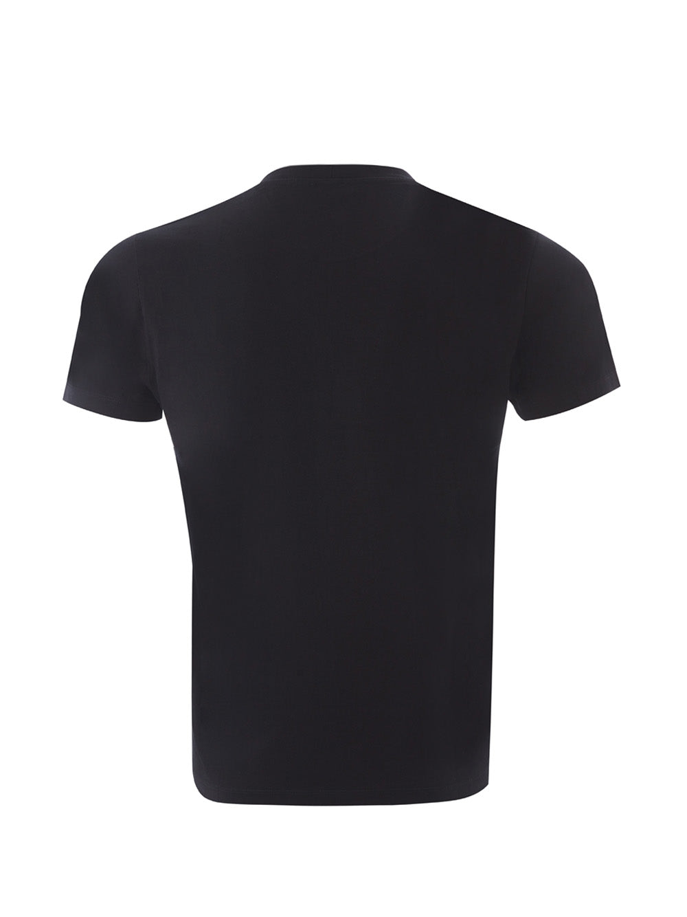 Schwarzes T-Shirt aus Baumwolle mit Tiger-Print und Logo auf der Vorderseite