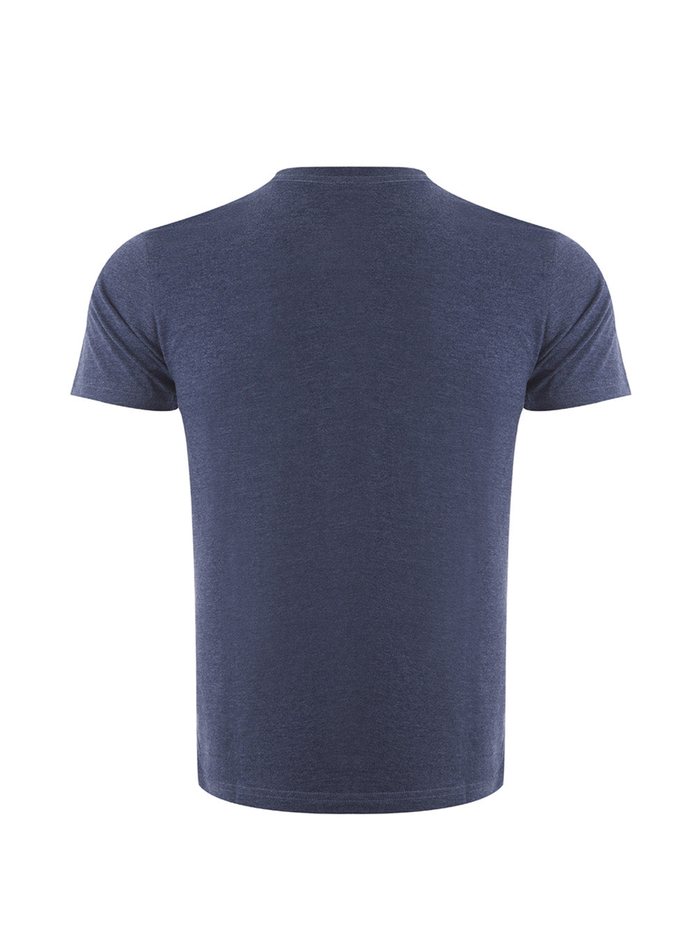 Blaues T-Shirt aus Baumwolle mit Tiger-Print und Logo auf der Vorderseite in Orange