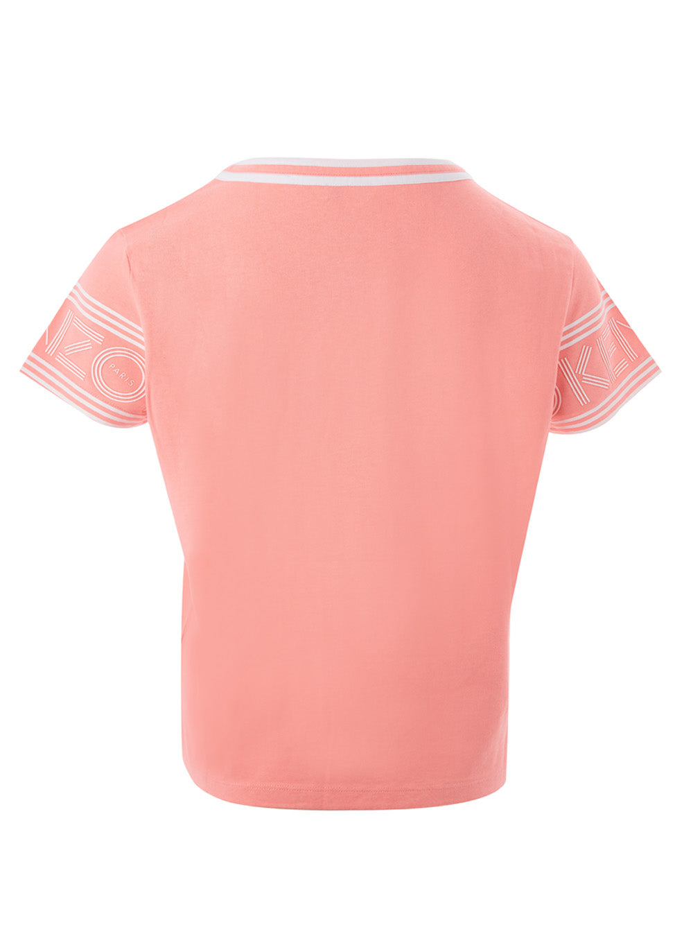 Rosa T-Shirt aus Baumwolle mit kontrastierendem Logo