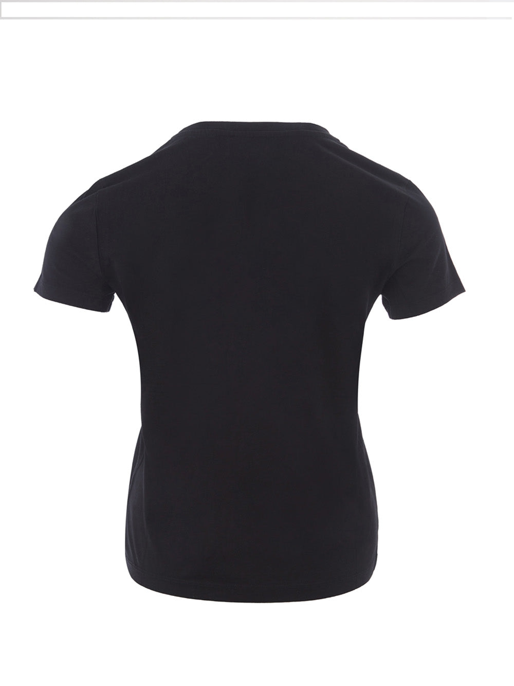 Schwarzes T-Shirt aus Baumwolle mit gedrucktem Auge