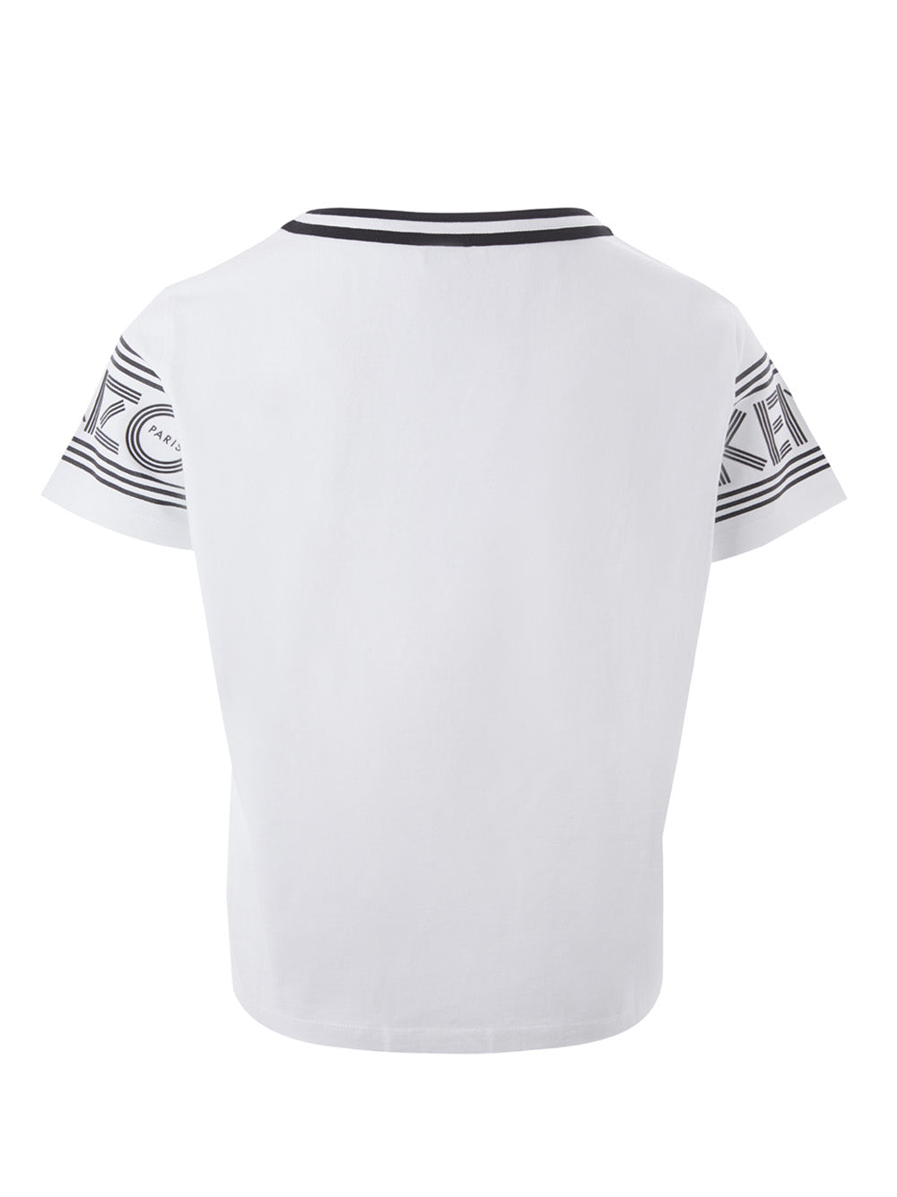 Weißes T-Shirt aus Baumwolle mit kontrastierendem Logo