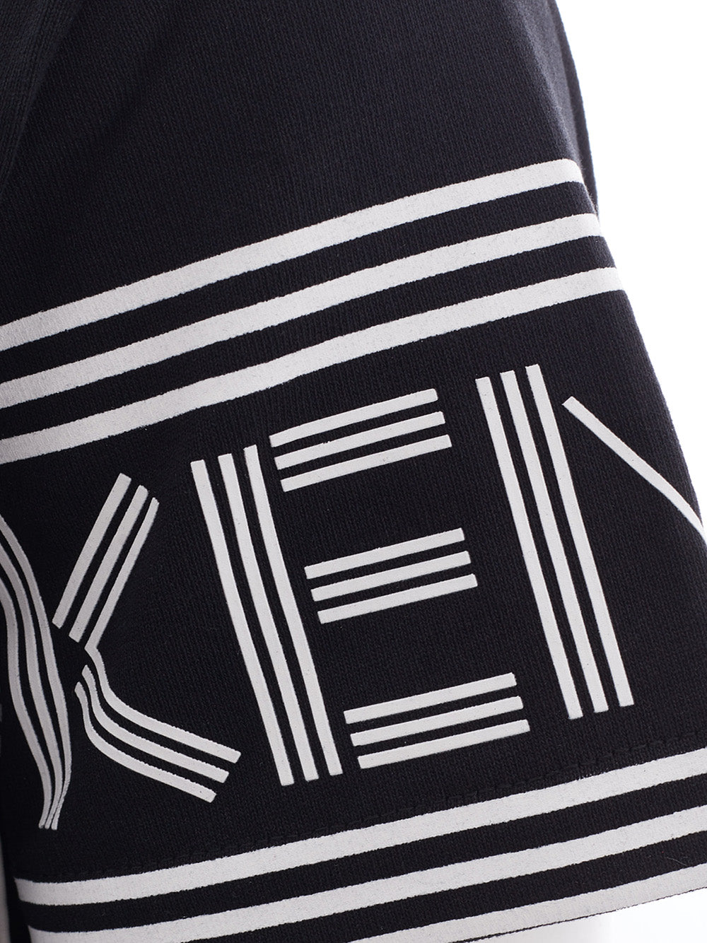 Schwarzes T-Shirt aus Baumwolle - Minikleid mit Logo an den Ärmeln