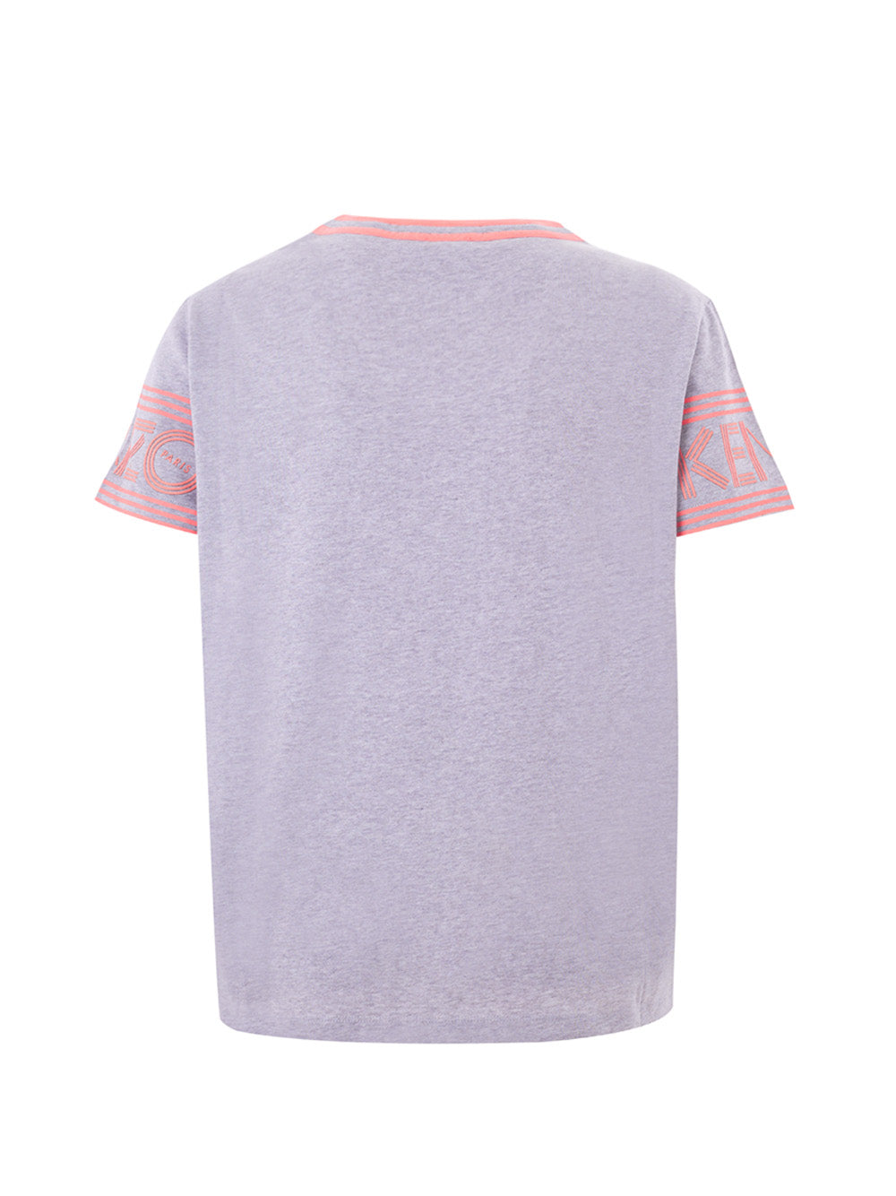 T-Shirt aus grau melierter Baumwolle mit kontrastierendem Logo