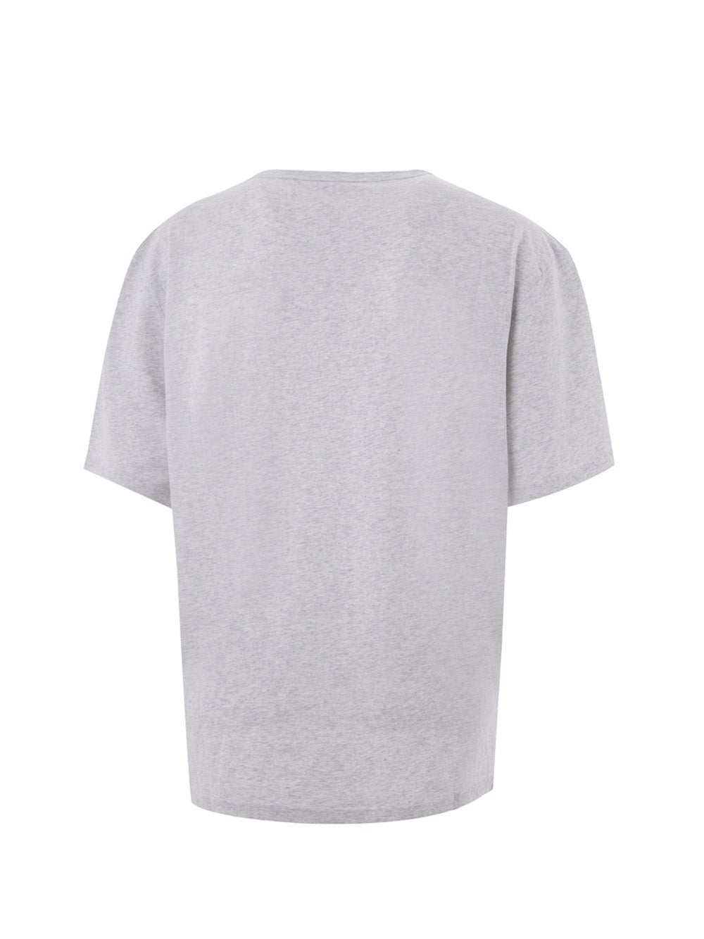 Graues Baumwoll-T-Shirt mit Dschungel-Aufdruck auf der Vorderseite