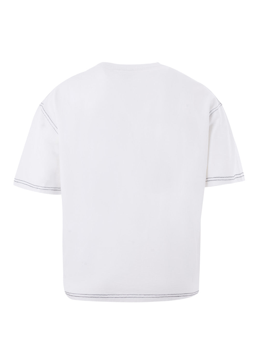 Weißes T-Shirt aus Baumwolle mit Frontdruck