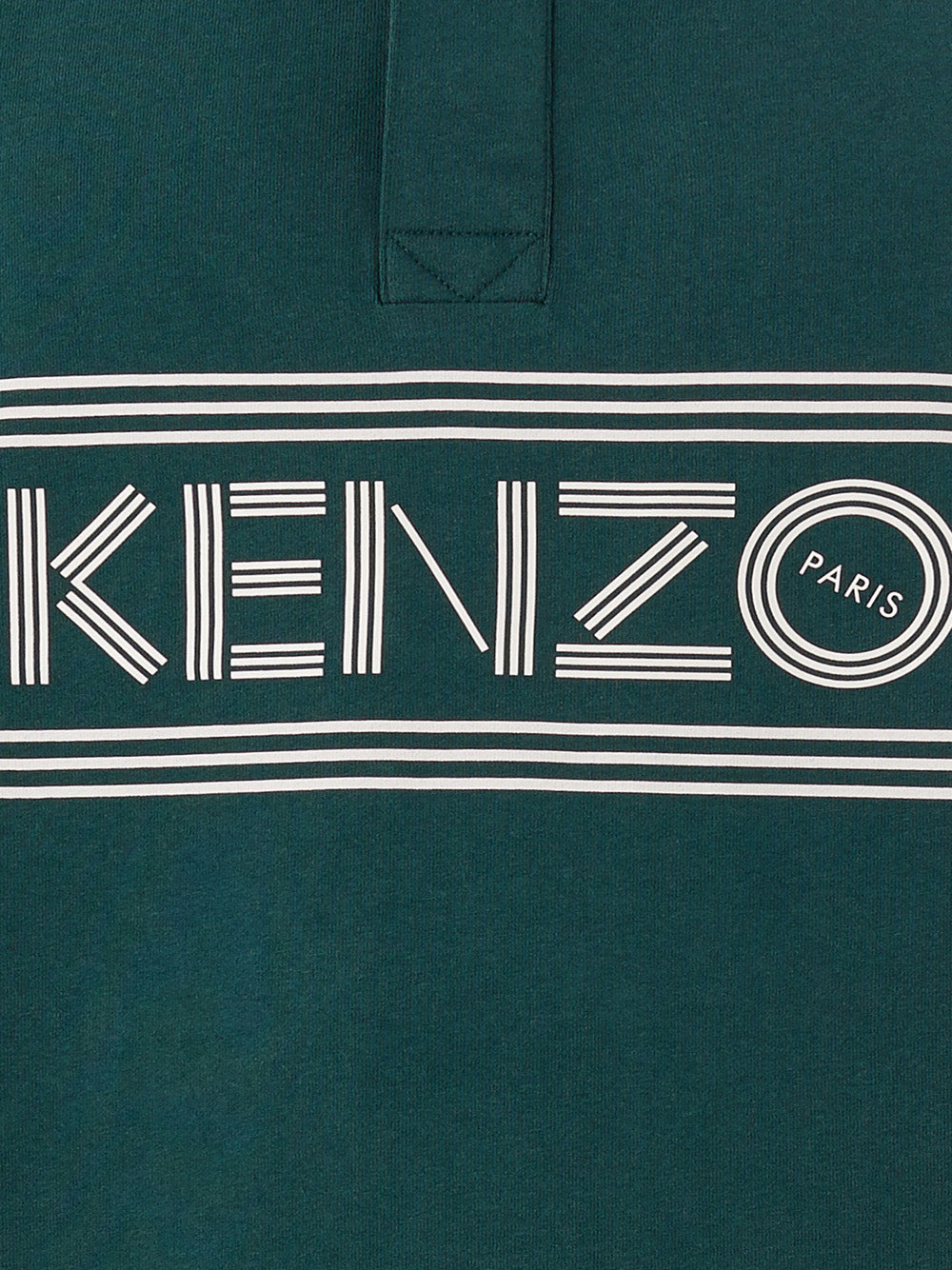 Grünes Piquet-Poloshirt aus Baumwolle mit ikonischem Logo auf der Vorderseite