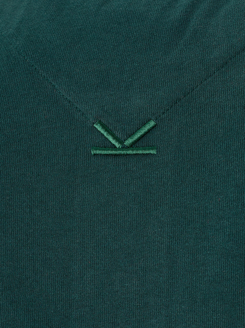 Grünes Piquet-Poloshirt aus Baumwolle mit ikonischem Logo auf der Vorderseite