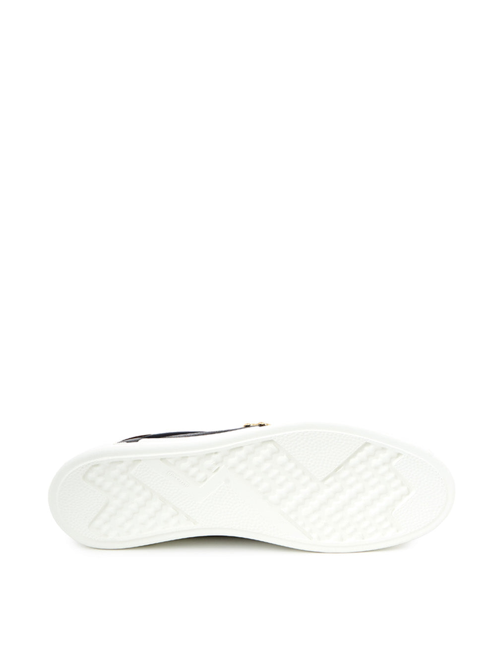 Schwarze Leder-Sneakers mit goldenem Logo