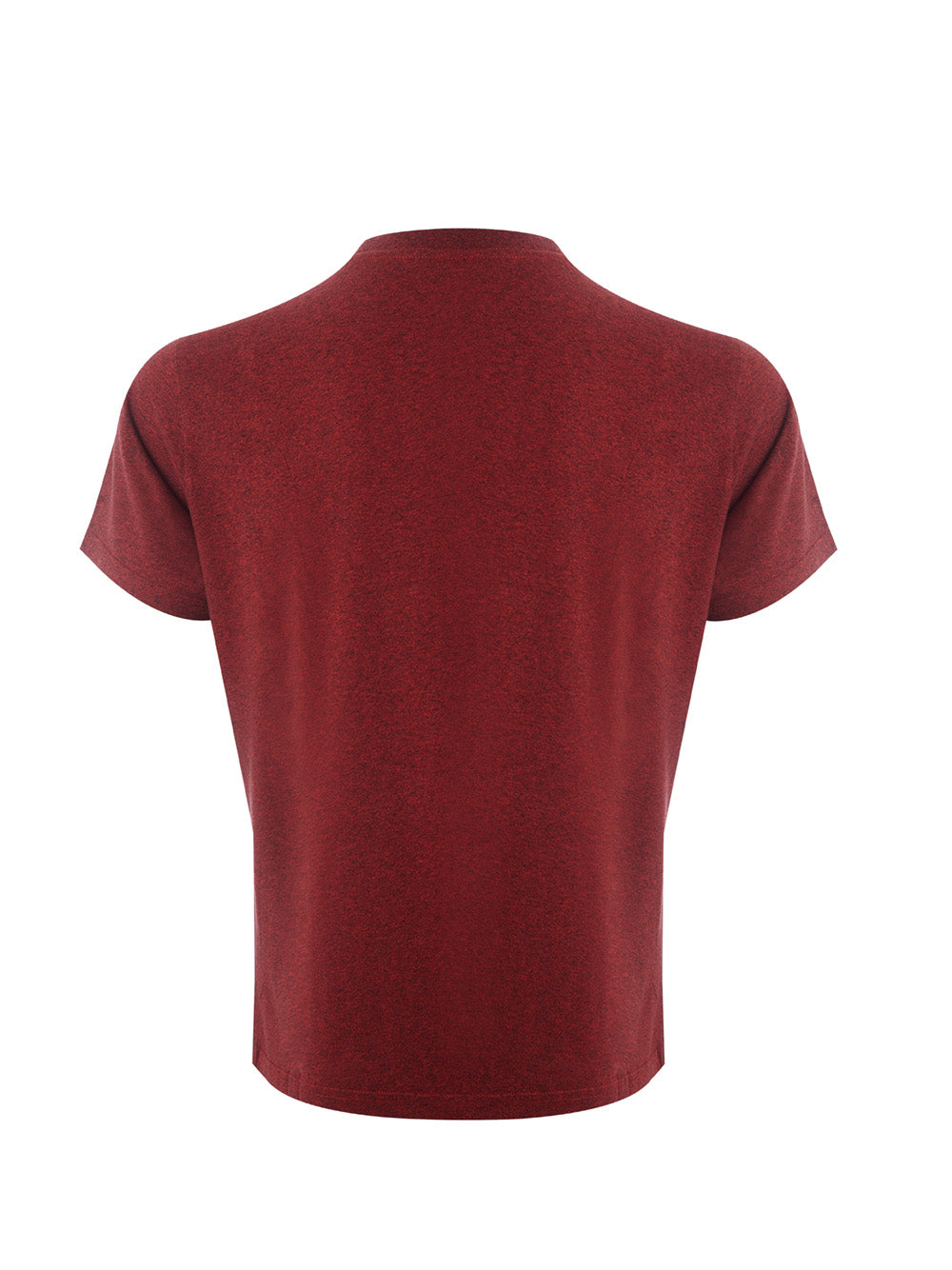 Bordeauxfarbenes T-Shirt aus Baumwolle mit kontrastierendem Tigerdruck