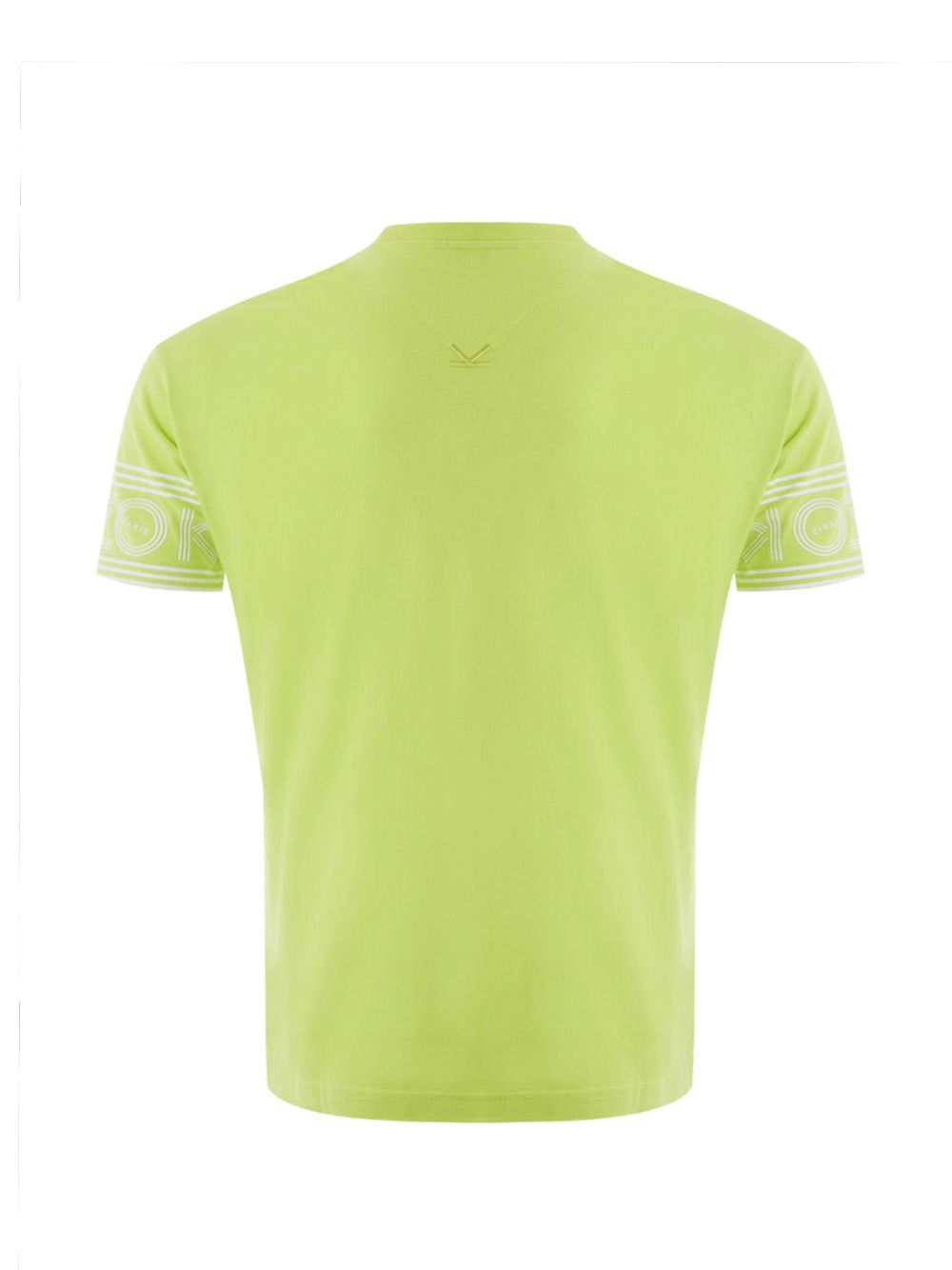 Gelbes T-Shirt aus Baumwolle mit kontrastierendem Logo auf den Ärmeln