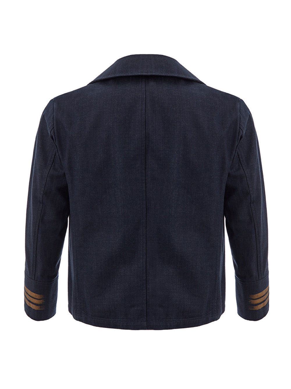 Zweireihige Jacke in Denim-Effekt