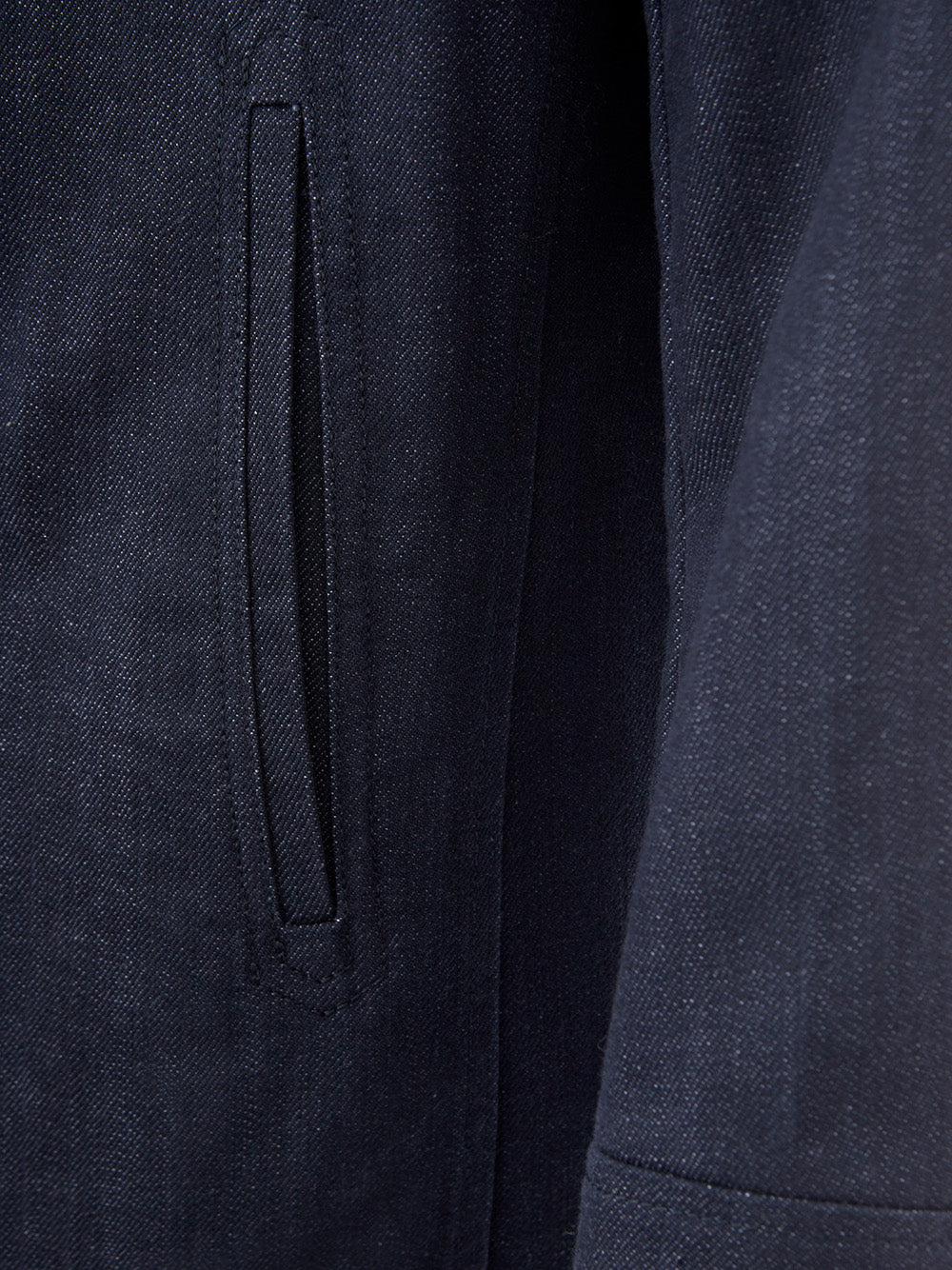 Zweireihige Jacke in Denim-Effekt
