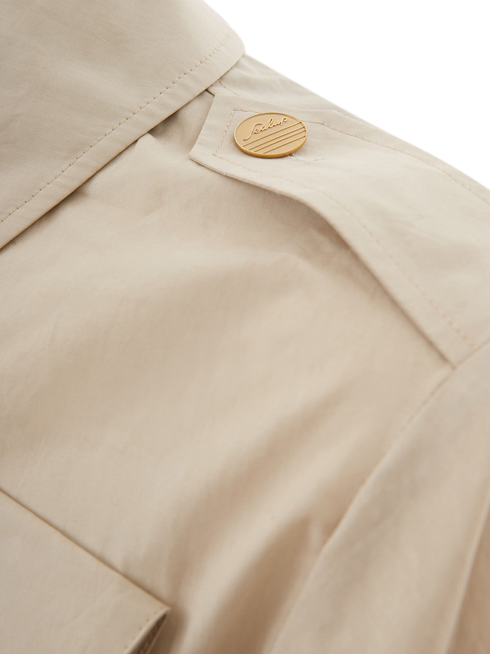 Beige Baumwolle Saharan Gürteljacke