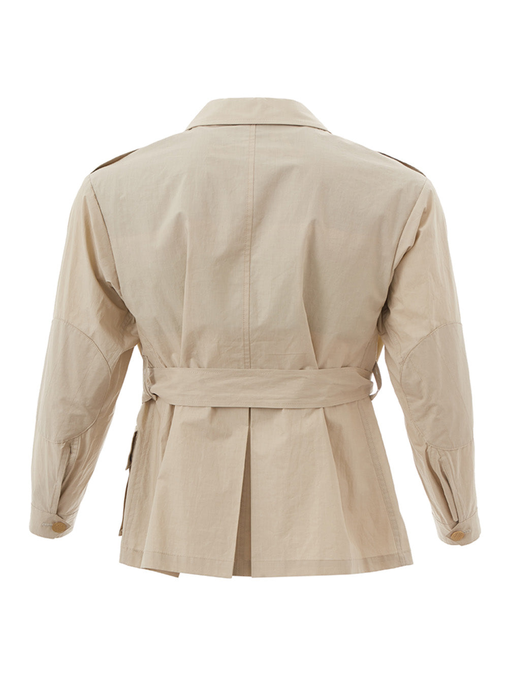 Beige Baumwolle Saharan Gürteljacke