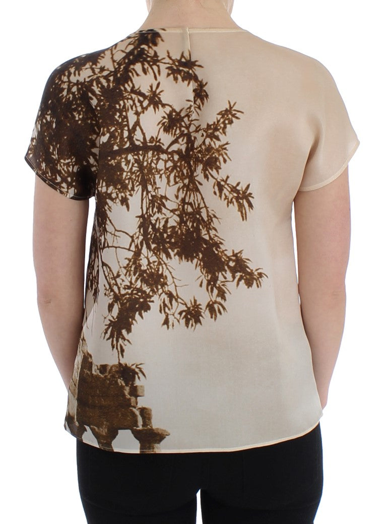 Braune Taormina-Seidenbluse