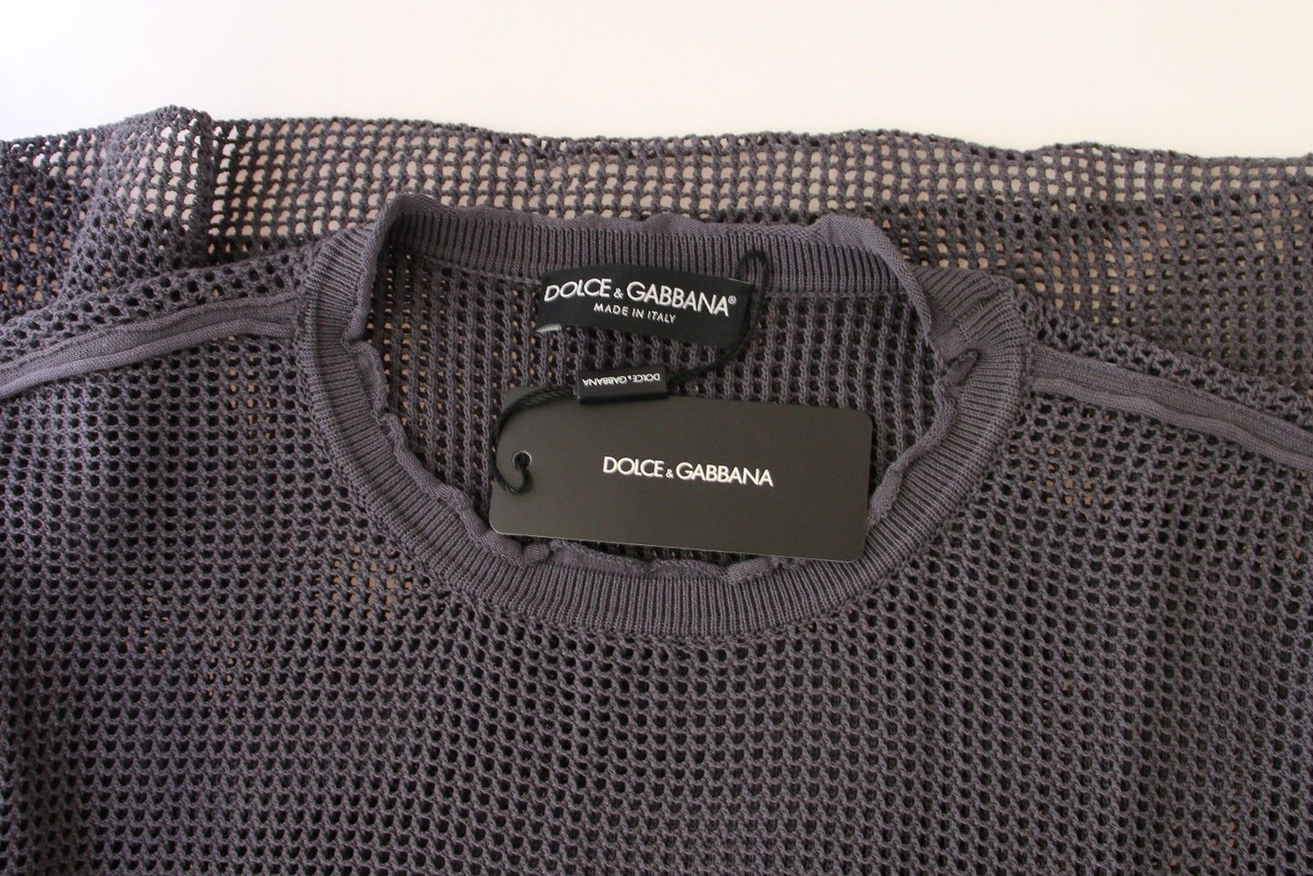 Lila Runway Netz Pullover Netzpullover