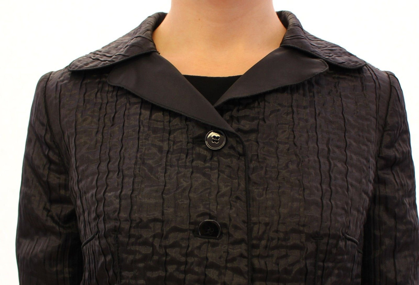 Schwarzer kurzer Bolero Shrug Jacke Mantel
