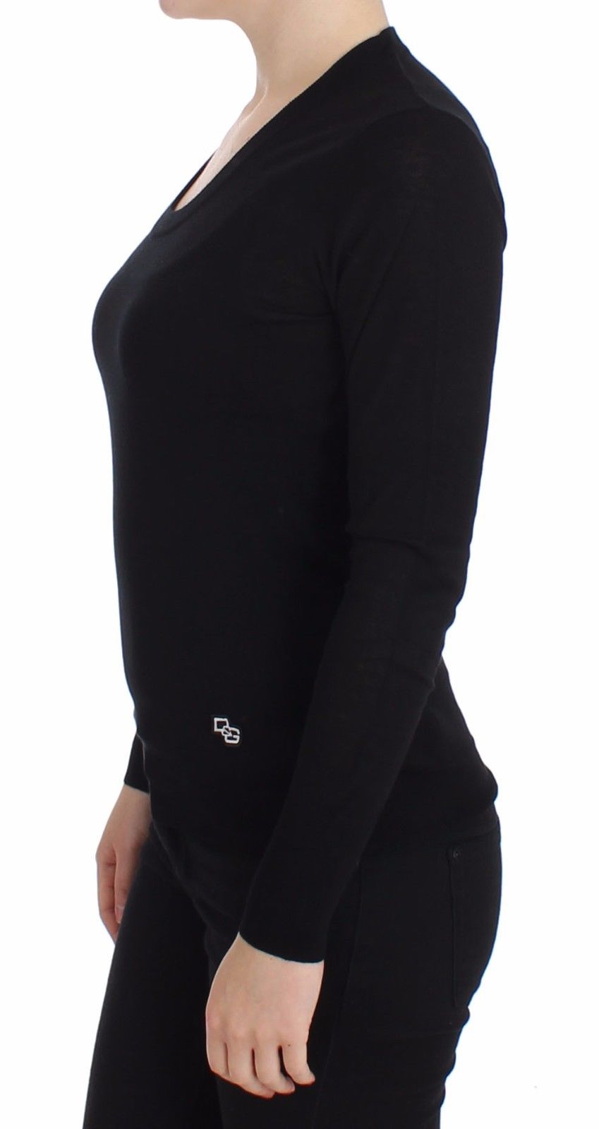 Schwarzer Rollkragenpullover Pullover Top