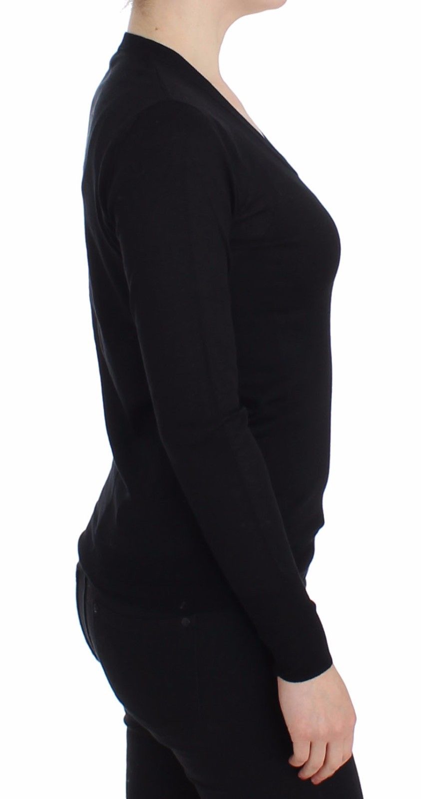 Schwarzer Rollkragenpullover Pullover Top